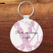 Classy Pink Pearls Schlüsselanhänger (Vorderseite)