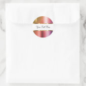 Classy Pink Rose Gold Custom Aufkleber Labels (Tasche)