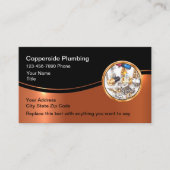 Classy Plumber Theme Editable Business Cards Visitenkarte (Vorderseite)