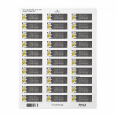 Classy Plumeria Blume Holz Rücksendeadressen-Aufkl (Vorne)