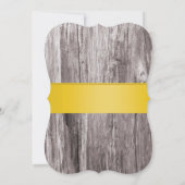 Classy Plumeria Blume & Wood Beach Wedding Einladung (Rückseite)