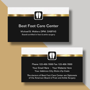 Classy Podiatry Foot Care Business Cards Visitenkarte
