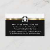 Classy Podiatry Foot Care Business Cards Visitenkarte (Rückseite)