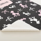 Classy Poodles Pink und Black Theme Sherpadecke (3/4)