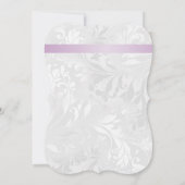 Classy Posh Diamond Bow & Damask Geburtstag Einladung (Rückseite)