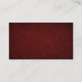 Classy Pouring Burgund Roter Weinkeller Visitenkarte (Rückseite)