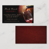 Classy Pouring Burgund Roter Weinkeller Visitenkarte (Vorne/Hinten)