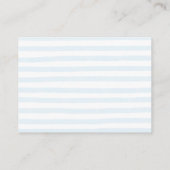 Classy Preppy Blue White Stripes Books for Baby Begleitkarte (Rückseite)