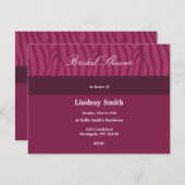 Classy Raspberry Bridal Dusche Einladung (Vorne/Hinten)