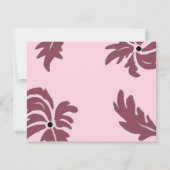 Classy Raspberry Floral Bridal Dusche Einladung (Rückseite)