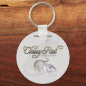 Classy Rat Rattery & Rescue Fancy Exotic Pet Rat Schlüsselanhänger (Vorderseite)