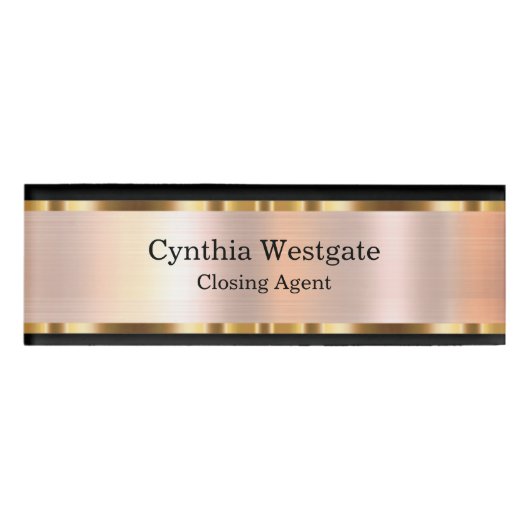 Classy Real Anwesen Closing Agent Namenschild (Vorderseite)