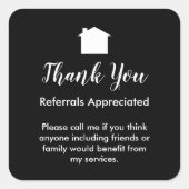 Classy Real Anwesen Referenzen Danke Stickers (Vorderseite)