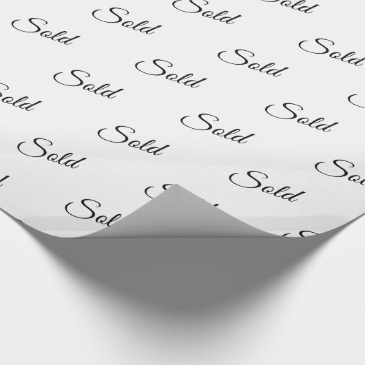 Classy Real Anwesen "Sold" Geschenkpapier (Ecke)