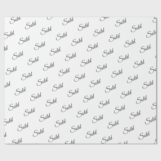 Classy Real Anwesen "Sold" Geschenkpapier (Flach)