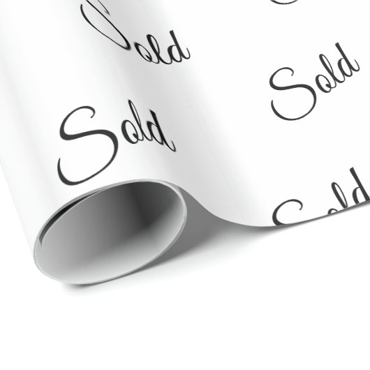 Classy Real Anwesen "Sold" Geschenkpapier (Rolleneckpunkt)