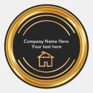 Classy Real Anwesen Theme Runder Aufkleber