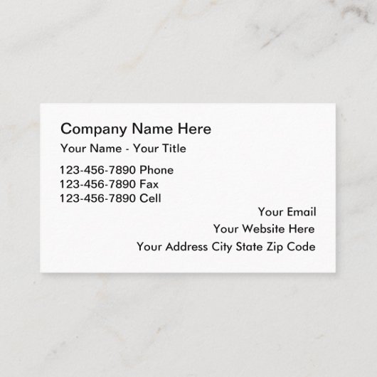 Classy Real Anwesen Theme Visitenkarte (Rückseite)