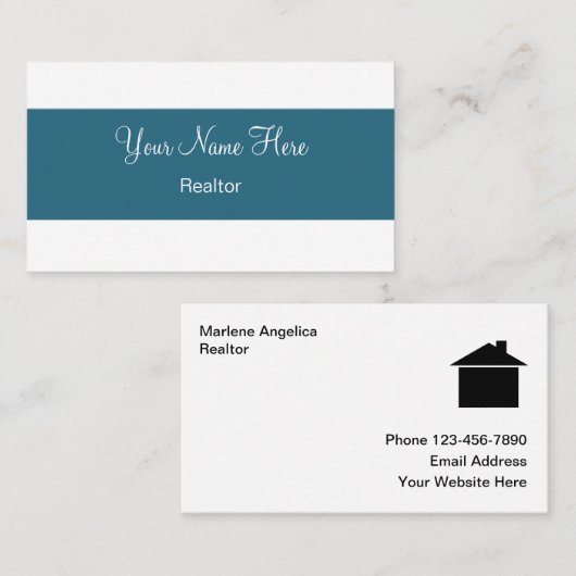 Classy Real Estate Business Cards Visitenkarte (Vorne/Hinten)