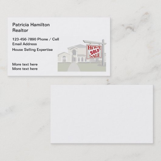 Classy Real Estate Theme Visitenkarte (Vorne/Hinten)