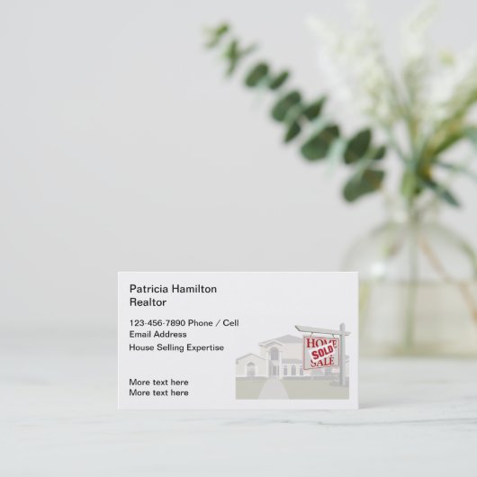 Classy Real Estate Theme Visitenkarte (Stehend Vorderseite)