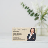 Classy Realtor-Fotovorlage Visitenkarte (Stehend Vorderseite)