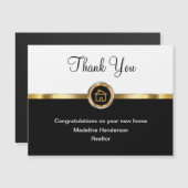 Classy Realtor Magnetic Dankeschön Karten (Vorne/Hinten)