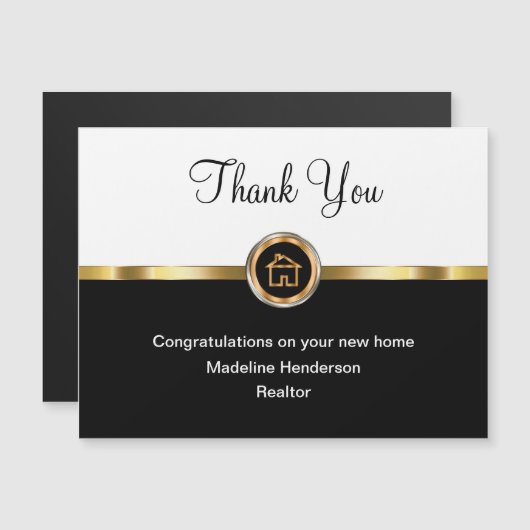 Classy Realtor Magnetic Dankeschön Karten (Vorne/Hinten)