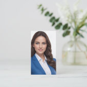 Classy Realtor Portrait Silk Style Business Cards Visitenkarte (Stehend Vorderseite)