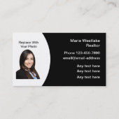 Classy Realtor Real Anwesen Foto Business Cards Visitenkarte (Vorderseite)