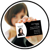 Classy Realtor Real Anwesen Foto Business Cards Visitenkarte