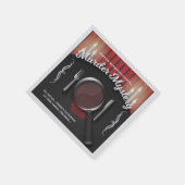 Classy Red and Black Murder Mystery Dinner Serviette (Ecke)