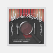 Classy Red and Black Murder Mystery Dinner Serviette (Vorderseite)