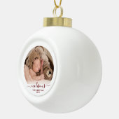 Classy Red Baby's 1st Keramik Kugel-Ornament (Rechts)