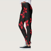 Classy Red Black Blume Leggings (Links)