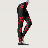 Classy Red Black Blume Leggings (Rechts)
