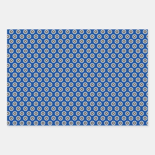 Classy Red Green Blue & Schwarz-weiß Dot Pattern Geschenkpapier Set (Vorderseite 3)