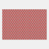 Classy Red Green Blue & Schwarz-weiß Dot Pattern Geschenkpapier Set (Vorderseite)