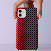 Classy Red POlka dots pattern On Stylish Black Case-Mate iPhone Hülle