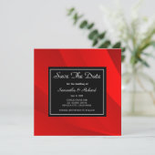 Classy Red Save the Date (Stehend Vorderseite)