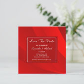Classy Red Save the Date (Stehend Vorderseite)