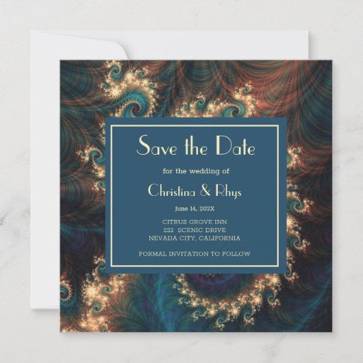 Classy Red Save the Date (Vorderseite)