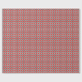 Classy Red Schwarz-weiß Dot Pattern Geschenkpapier (Flach)