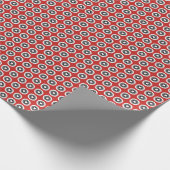 Classy Red Schwarz-weiß Dot Pattern Geschenkpapier (Ecke)