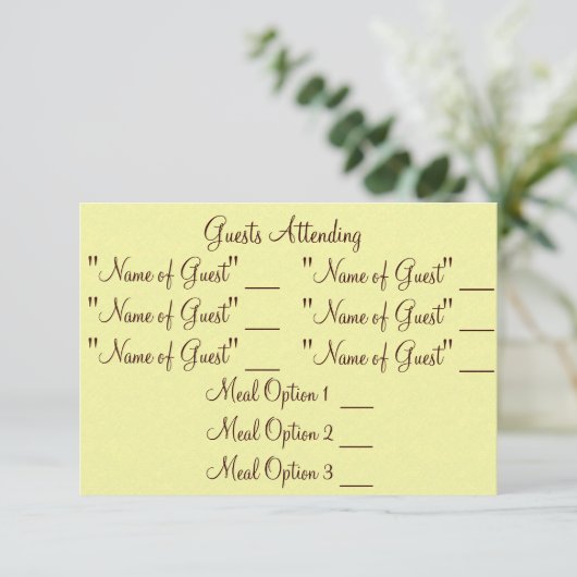 Classy Redneck UAWG RSVP Karte (Stehend Vorderseite)