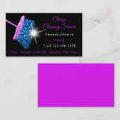 Classy Reinigung Residence Services Pink Blue Park Visitenkarte (Vorne/Hinten)