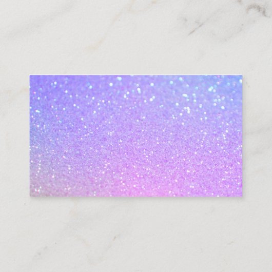 Classy Reinigungsdienste Rainbow Spark Glitzer Visitenkarte (Rückseite)