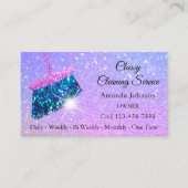 Classy Reinigungsdienste Rainbow Spark Glitzer Visitenkarte (Vorderseite)