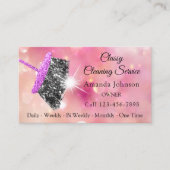 Classy Reinigungsservice Haushaltshilfe Pink Spark Visitenkarte (Vorderseite)