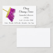 Classy Reinigungsservice Maid Gold Fuchsia Pink Visitenkarte (Vorne/Hinten)